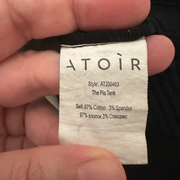 Atoir Black Asymmetric Tank Top - Picture 6 of 6